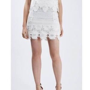 TopShop, White lace mini skirt